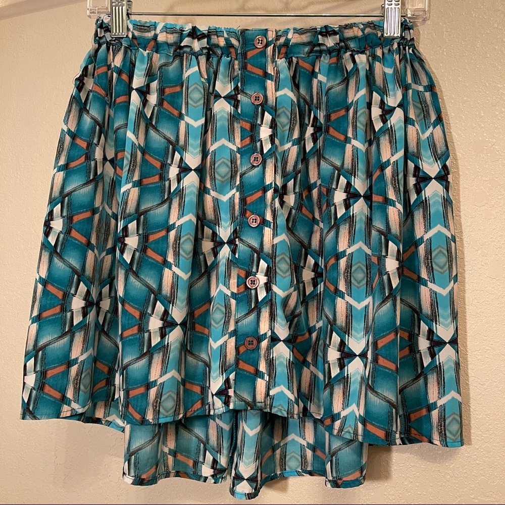 WAYF printed skirt with buttons